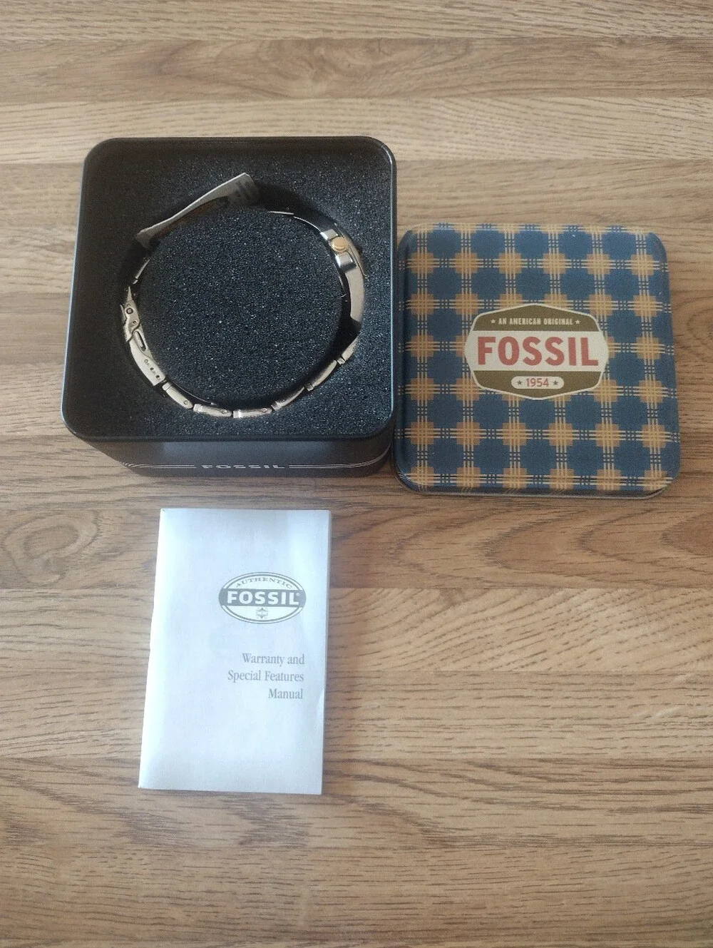 Men's AM-3447 Fossil Blue 38 MM Quartz Watch